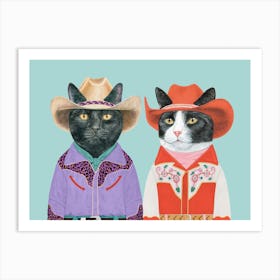 Carnival Cats Art Print