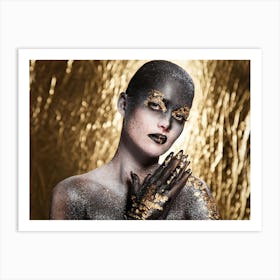 Gold And Black Beauty Art Print