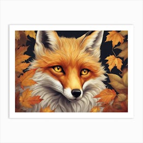 Autumn Mystical Fox 6 Art Print