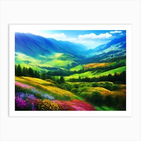 Beautiful Mountain Landscape Art Print