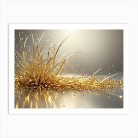 Christmass style sparkling silver gold background 16 Art Print