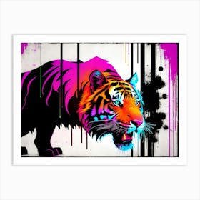 Colorful Tiger 4 Art Print