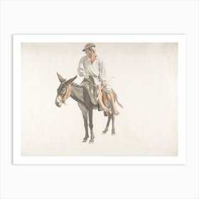 Peasant On Donkey Art Print