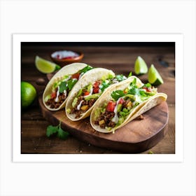 Tacos On A Wooden Board 5 Art Print