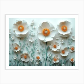 Paper Flowers 87 Art Print