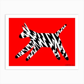 Electric Zebra Art Print