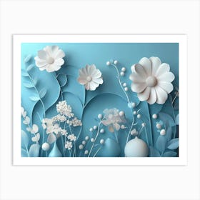 3d Flowers 6 Art Print