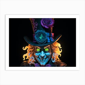 Bl 1246 - Mad Hatter BlackLight Original Art Print