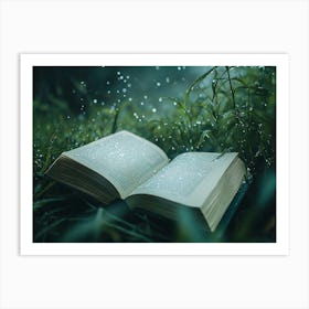 Book In The Rain Art Print