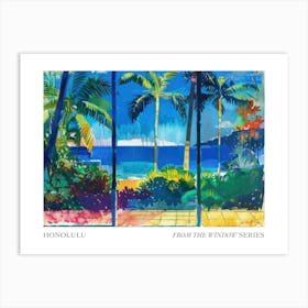 Honolulu From The Window Series Poster Painting 3 Art Print