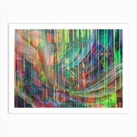 Wind of Summer. Abstract painting Art Print