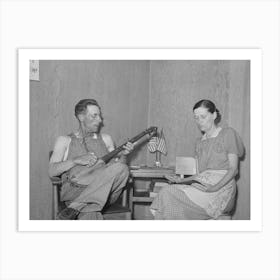 Farm Worker And His Wife In Their Cottage Home At The Fsa (Farm Security Administration) Labor Camp, Caldwell, Art Print