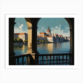 Budapest Cityscape art Art Print