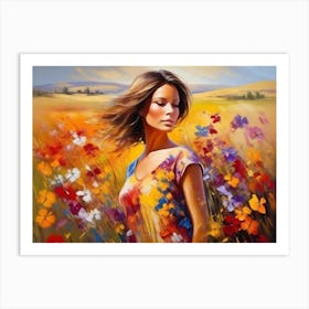 Meadow full of flowers 15 Art Print