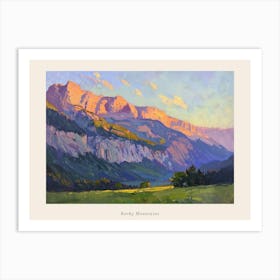 Western Sunset Landscapes Rocky Mountains 4 Poster Art Print