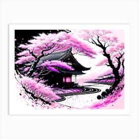 Sakura Blossom Painting 9 Art Print