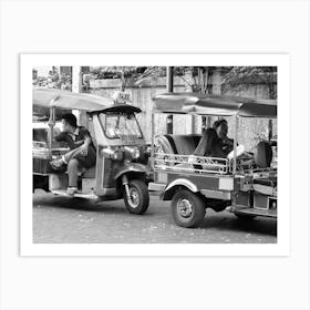 Tuk Tuk Drivers' Slow Day Art Print