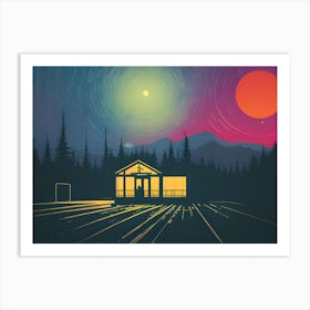 Cabin In The Woods Art Print