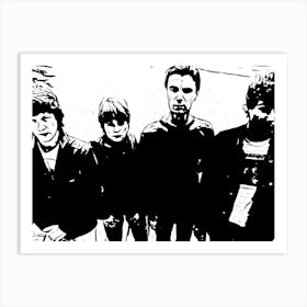 Talking Heads Band Music Black In White Art Print