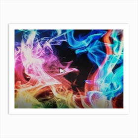 Rainbow Smoke Art Print