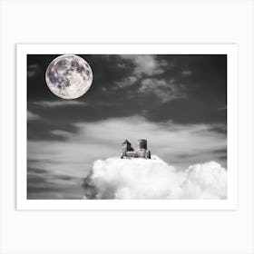 Castle In The Sky Abstract Moon Art Print