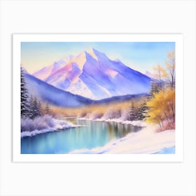 The Icy Path: A Winter Journey Art Print