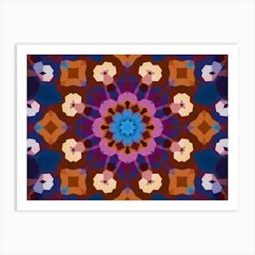 Mosaic Of Colors Purple And Orange Art Print