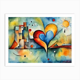 Broken Love In The Style Of Kandinsky Art Print