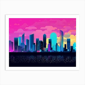 Abu Dhabi Skyline 2 Art Print