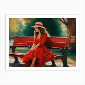 Red Dress Art Print