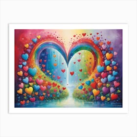 Rainbow Heart 10 Art Print