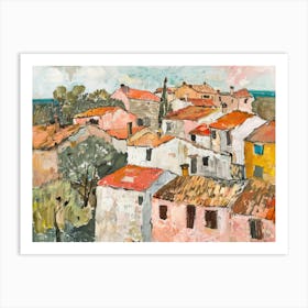 Provencal Palette Painting Inspired By Paul Cezanne Art Print