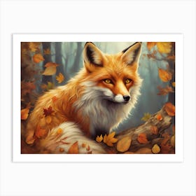 Autumn Mystical Fox 12 Art Print