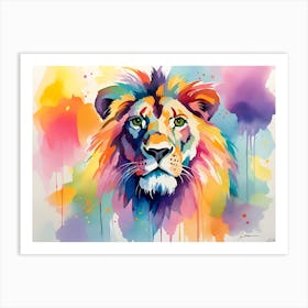 Colorful Lion 9 Art Print