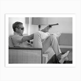 Steve McQueen Takes Aim Art Print