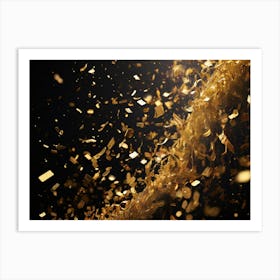 Gold Confetti 2 Art Print