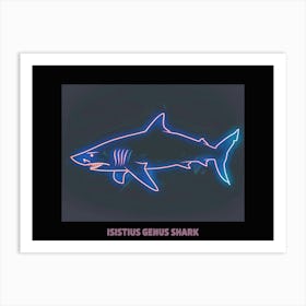 Neon Pink Isistius Genus Shark Poster 4 Art Print