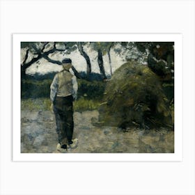 A Farmer Standing Near A Hay Stack (1889), Richard Roland Holst Art Print