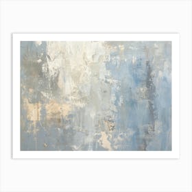 Abstract In Blue And White 4 Art Print