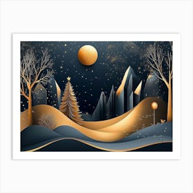 Christmas Landscape Art Print