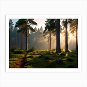 Morning In A Pine Forest 3 Art Print