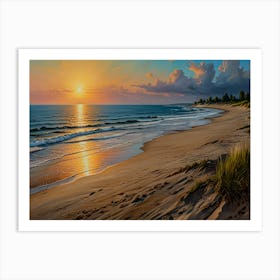 Sea Of Azov Sandy Beach Art Print