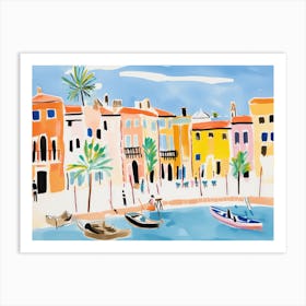 Venice Italy Cute Watercolour Illustration 3 Art Print
