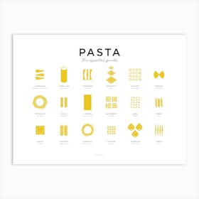 Pasta Guide Yellow Landscape Art Print