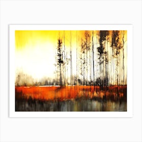 Autumn Marsh - Fall Abstract Art Print