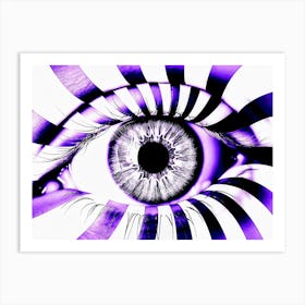 Eye With Purple Stripes Art Print