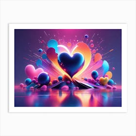 Colorful Heart Creative Art Print 33 Art Print