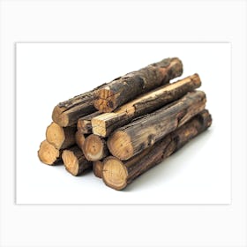 Stacked Logs 1 Art Print