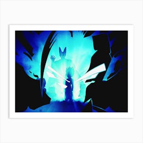 Anime Negative Space ― Gohan Vs Cell Spirit Art Print