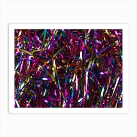 Rainbow Tinsel Art Print